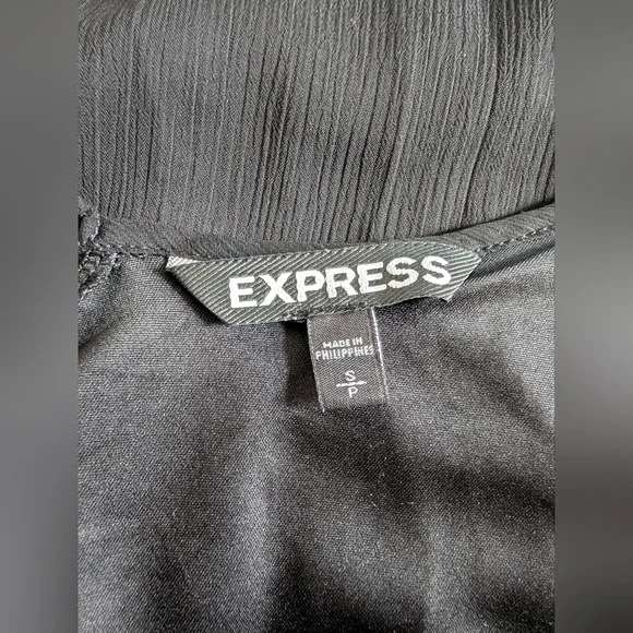 Women's Express Mini Chiffon Strappy Black Dress Size Small Small Whimsygoth - Picture 4 of 4